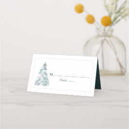 Winter Pine Romance Platzkarte