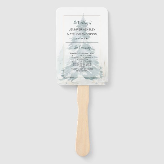Winter Pine Romance Programm Fans Fächer (Vorderseite)