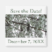 Winter Pine Save the Date Magnet (Vorne)