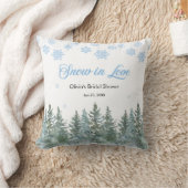 Winter Pine Snow in Love Schneeflocken Junggeselli Kissen (Decke)