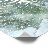 Winter Pine Snow in Love Snowflakes Bridal Shower Poster (Ecke)