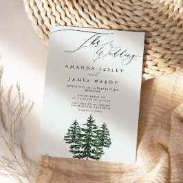 Winter Pine Snow Wedding Party Einladung