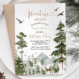 Winter Pine Tree Abenteuer erwartet Sie mit Dusche Einladung
