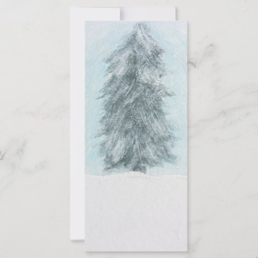 Winter Pine Tree - Acrylmalerei (Vorderseite)