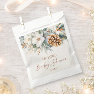 Winter Pine Tree Baby Dusche Geschenktütchen