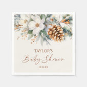 Winter Pine Tree Baby Dusche Serviette (Vorderseite)