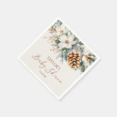 Winter Pine Tree Baby Dusche Serviette (Ecke)