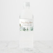 Winter Pine Tree Baby Dusche Wasser Flasche Etiket Wasserflaschenetikett (Vorderseite)