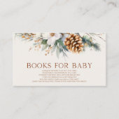 Winter Pine Tree Babydusche Bücher für Baby Begleitkarte (Vorderseite)