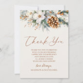 Winter Pine Tree Blume Bloral Dankeskarte (Vorderseite)