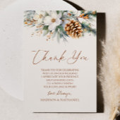 Winter Pine Tree Blume Bloral Dankeskarte