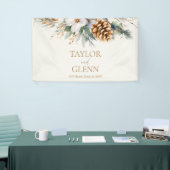 Winter Pine Tree Blume Blumengarten Hochzeit Banner (Messeveranstaltung)