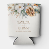 Winter Pine Tree Blume Blumengarten Hochzeit Dosenkühler (Vorderseite)