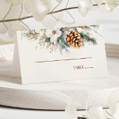 Winter Pine Tree Blume Blumenhochzeit Platzkarte