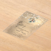 Winter Pine Tree Cone String Lights Wedding Acryleinladungen (Ablage )