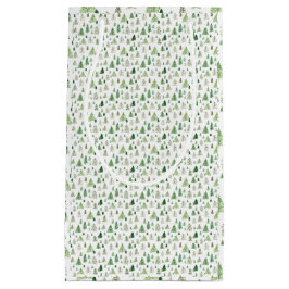 Winter Pine Tree Forest Wine Bag Kleine Geschenktüte