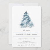 Winter Pine Tree Holiday Party Invitation Einladung (Vorderseite)