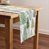 Winter Pine Tree Holiday Table Runner Kurzer Tischläufer (Beispiel)