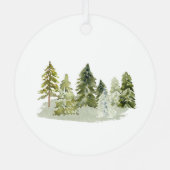 Winter Pine Tree Lounge Weihnachten Ornament Aus Metall (Rückseite)