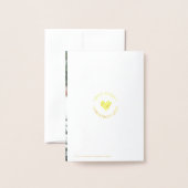 Winter Pine Tree Mini Urlaub Grüße mit Foto Folienkarte (Rückseite mit Umschlag)