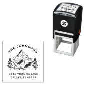 Winter Pine Tree Mountain Rücksendeadresse Se Permastempel (Beispiel)