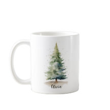 Winter Pine Tree Personalisierte Weihnachtskaffee 