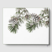 Winter Pine Tree & Pine Cones Hochzeit Gästebuch (Rückseite)