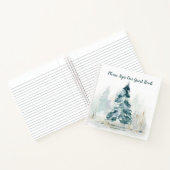 Winter Pine Tree Pine Green Back Guest Book Notizblock (Innenseite)