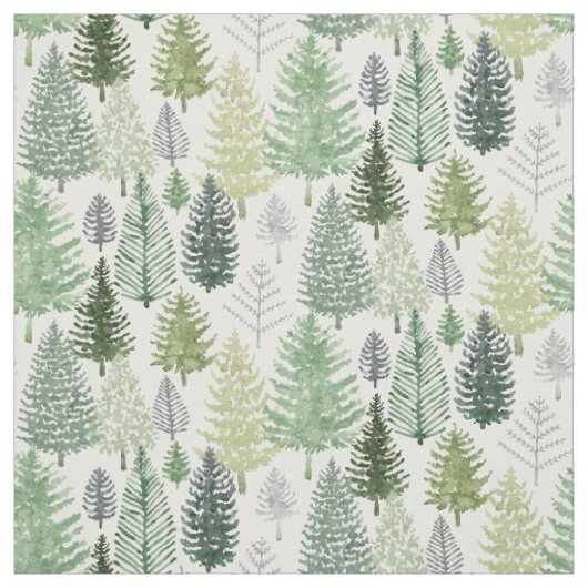 Winter Pine Tree Urlaub Stoff (Muster)