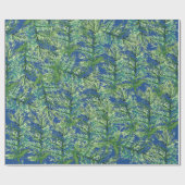 Winter Pine Tree Wasserfarbe Handgemalt Geschenkpapier (Flach)