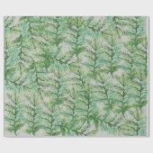 Winter Pine Tree Wasserfarbe Handgemalt Geschenkpapier (Flach)