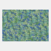 Winter Pine Tree Wasserfarbe Handgemalt Geschenkpapier Set (Vorderseite)