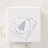 Winter Pine Tree Weihnachtsfest Foto Geschenkanhänger (Mit Box)