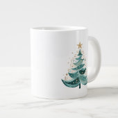 Winter Pine Tree Weihnachtskaffee Tasse (Vorderseite Rechts)