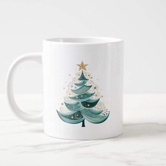 Winter Pine Tree Weihnachtskaffee Tasse (Links)
