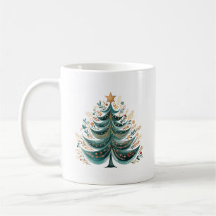 Winter Pine Tree Weihnachtskaffee Tasse