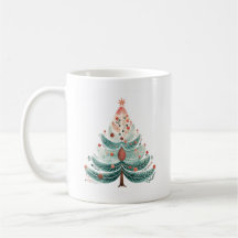 Winter Pine Tree Weihnachtskaffee Tasse