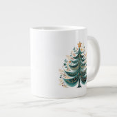 Winter Pine Tree Weihnachtskaffee Tasse (Vorderseite Rechts)