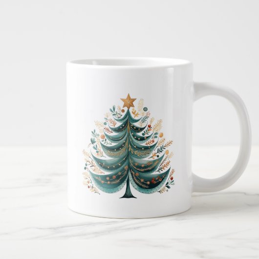Winter Pine Tree Weihnachtskaffee Tasse (Rechts)