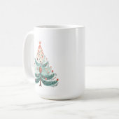 Winter Pine Tree Weihnachtskaffee Tasse (Vorderseite Links)