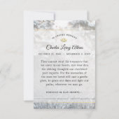 Winter Pine Trees 3.5x5 Beileid Danke Karte (Rückseite)