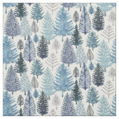 Winter Pine Trees Blue Gray  Stoff (Muster)