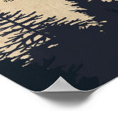Winter Pine Trees Kraft Hochzeitstabelle Poster (Ecke)