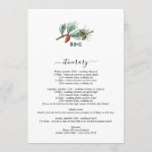 Winter Pine Trees Lantern Hochzeitstag Programm (Rückseite)