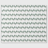 Winter Pine Trees Minimalist Retro Forest Pattern Geschenkpapier (Flach)