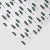 Winter Pine Trees Minimalist Retro Forest Pattern Seidenpapier (Detail)