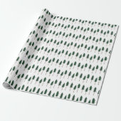Winter Pine Trees Minimalistisch Retro Forest Must Geschenkpapier (Ungerollt)