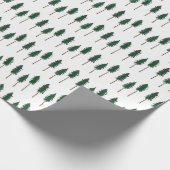 Winter Pine Trees Minimalistisch Retro Forest Must Geschenkpapier (Ecke)