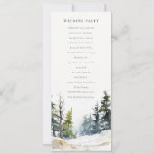 Winter Pine Trees Schnee Landschaft Hochzeit Progr Einladung (Rückseite)