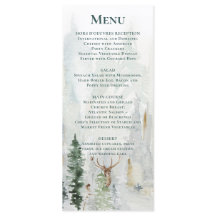 Winter Pine Trees Snow Deer Antlers Wedding